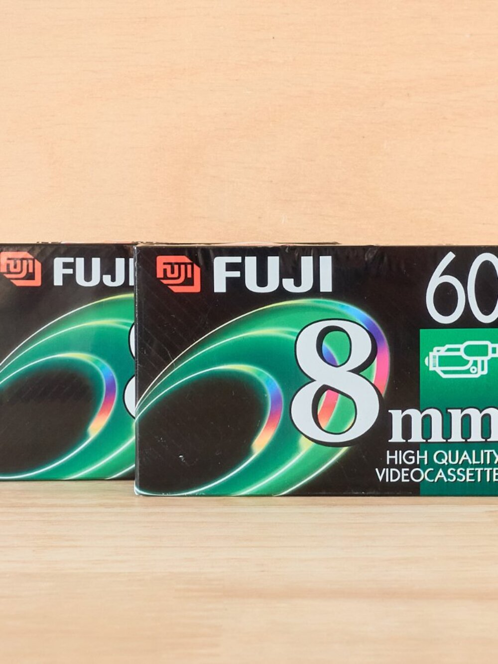 Fujifilm 8mm Video Cassette Set of 2 P6-60 P6-120 New Old Stock Tape